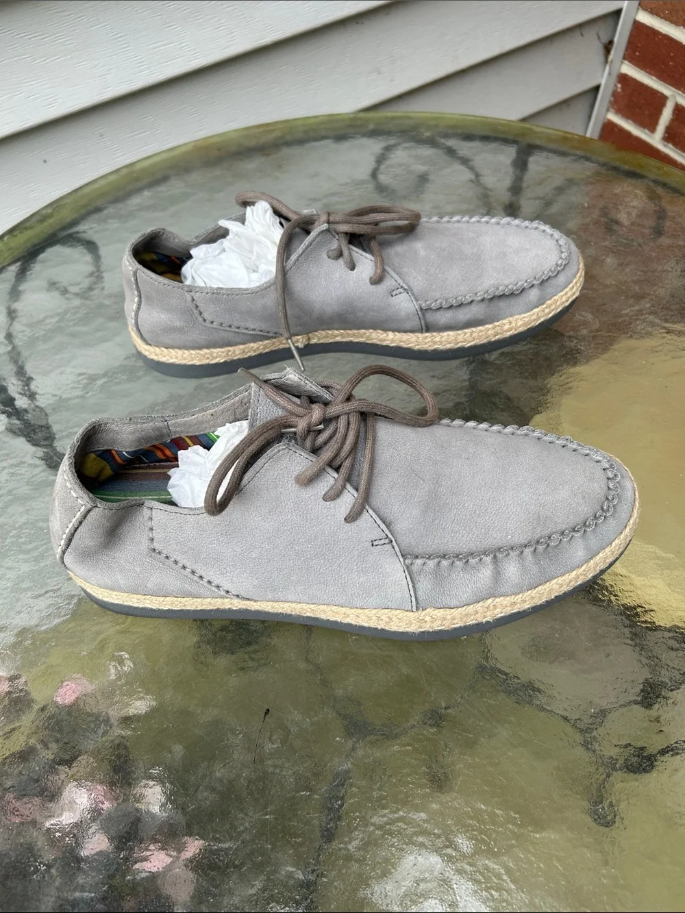 Men's Casual Lace-Up Suede Moc Toe Ugg Shoes - Gray 10.5